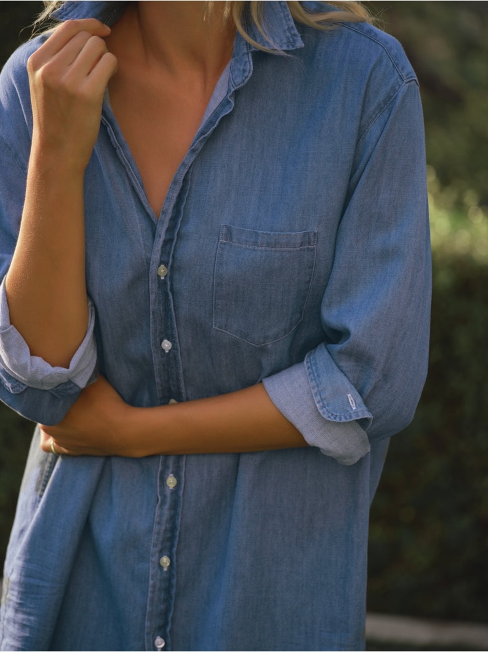 Frank & Eileen Mary classic shirt dress vintage stonewashed Indigo Denim
